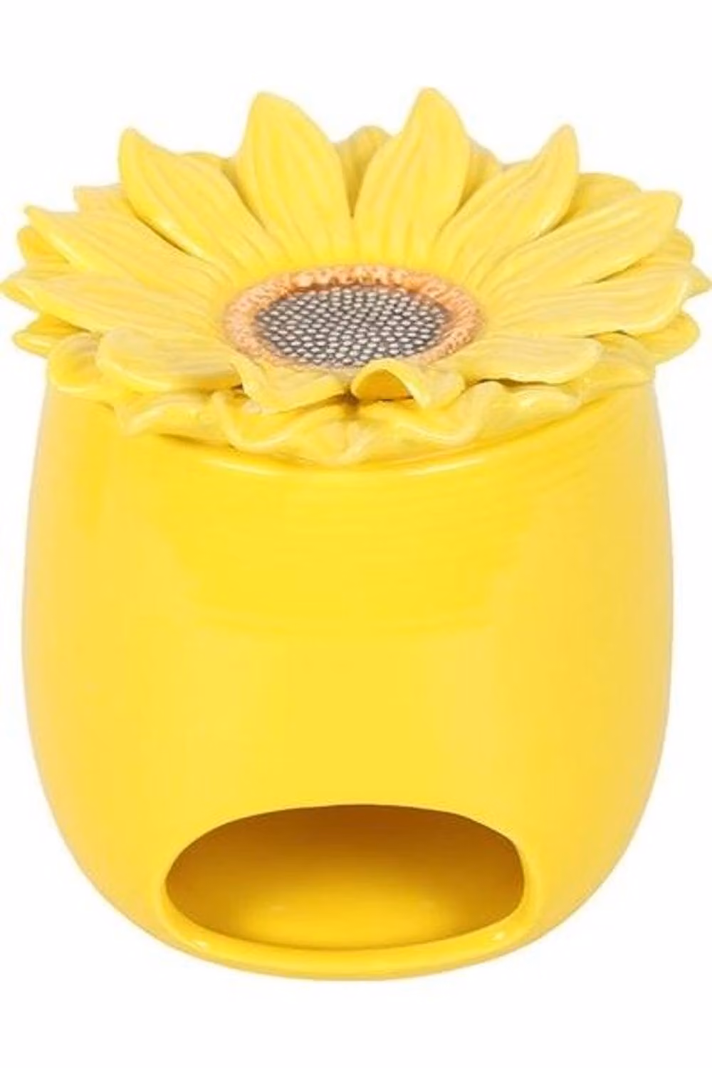 KDMD Yellow Ceramic Sunflower Oil Burner and Wax Warmer with Floral Tealight Design – 2