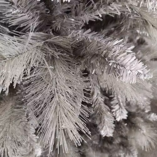 Premier 2.4m Silver Glitter Tip Fir Christmas Tree in Grey – 2