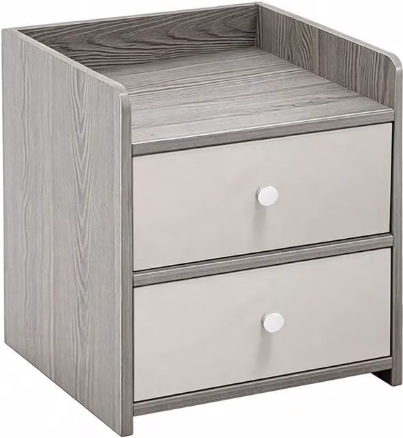 Ventryn Modern Grey Bedside Cabinet and Nightstand Storage Furniture