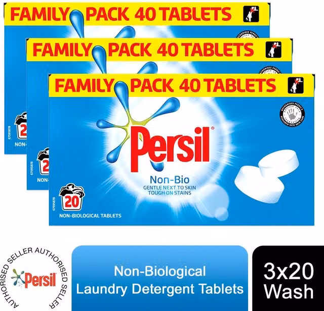 Persil Non-Bio Laundry Detergent Washing Tablets, 1.2kg