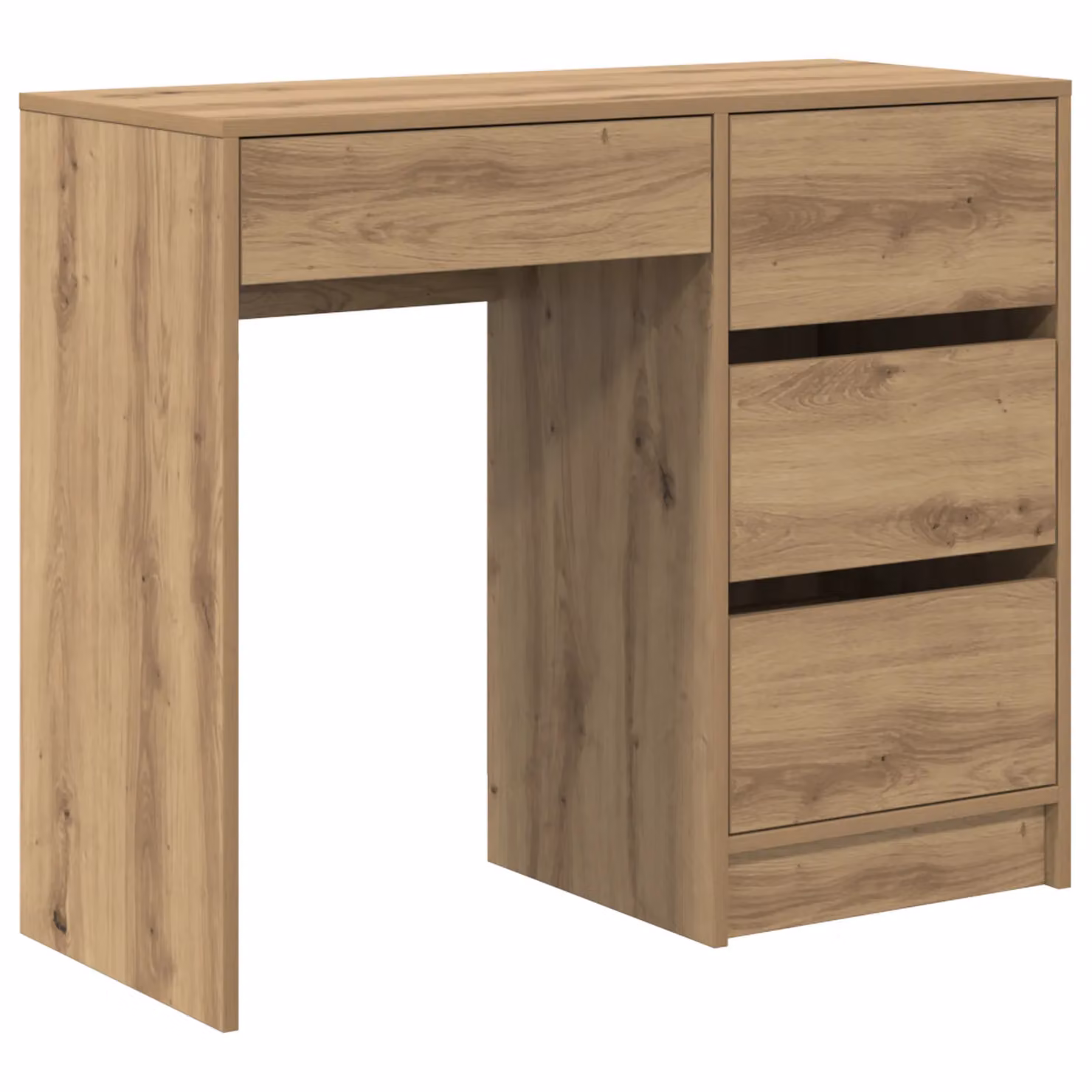Berkfield Home Brown Artisan Oak Writing Desk with Compact Storage – 2