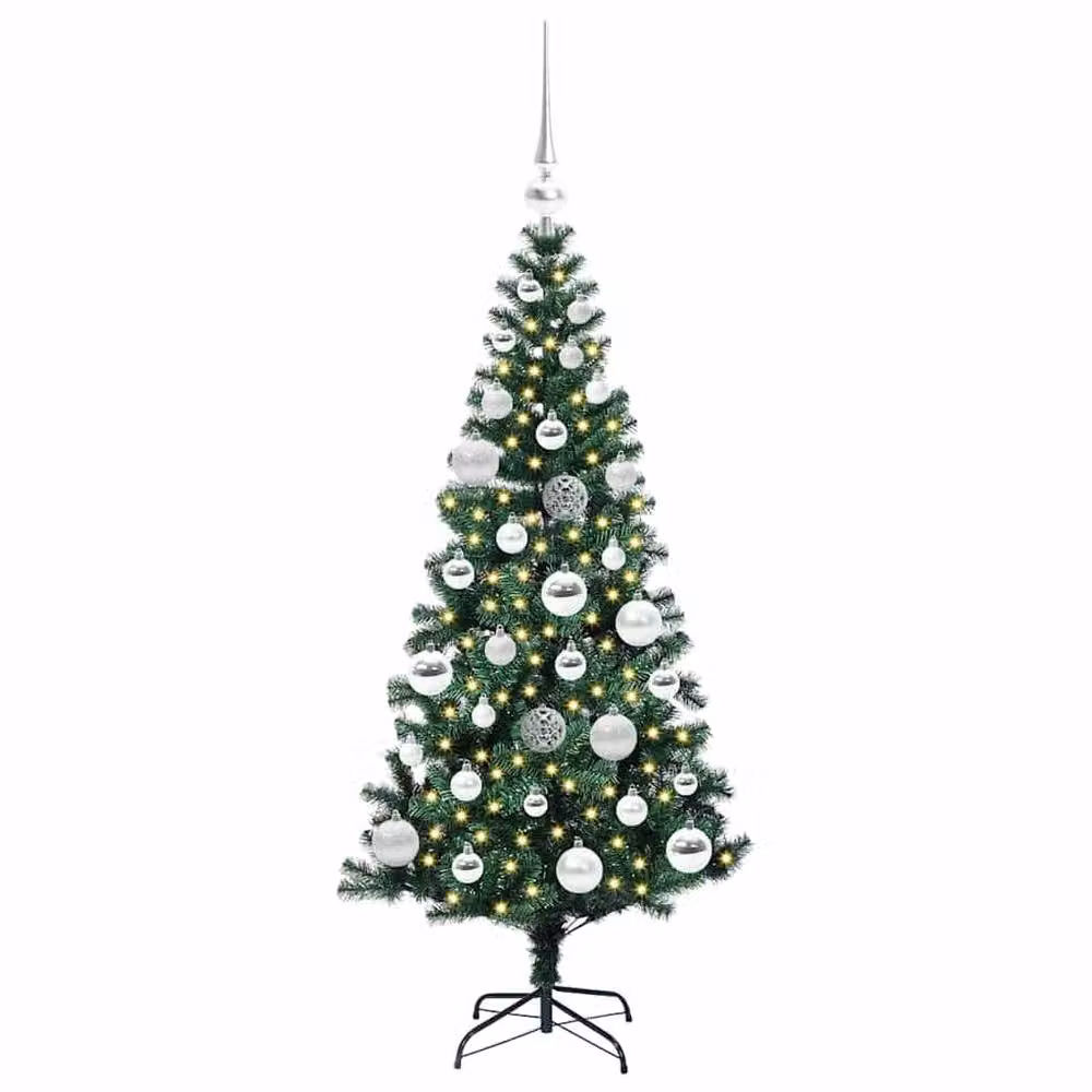 Berkfield Home Pre-lit Artificial Christmas Tree, Green, Height: 120 cm – 3