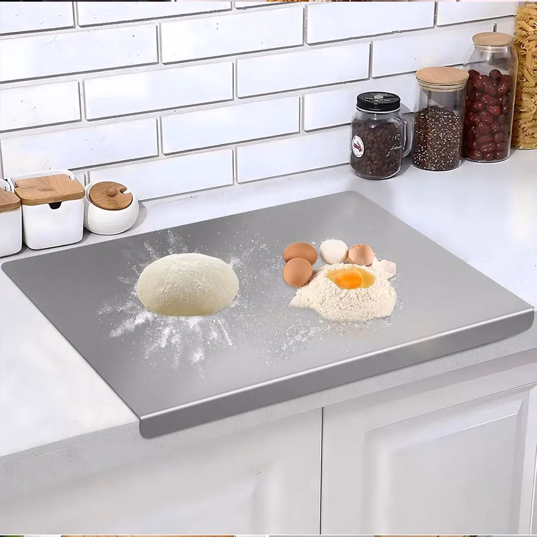 SPETLEK Stainless Steel Rectangular Cutting and Chopping Board in Silver – 4