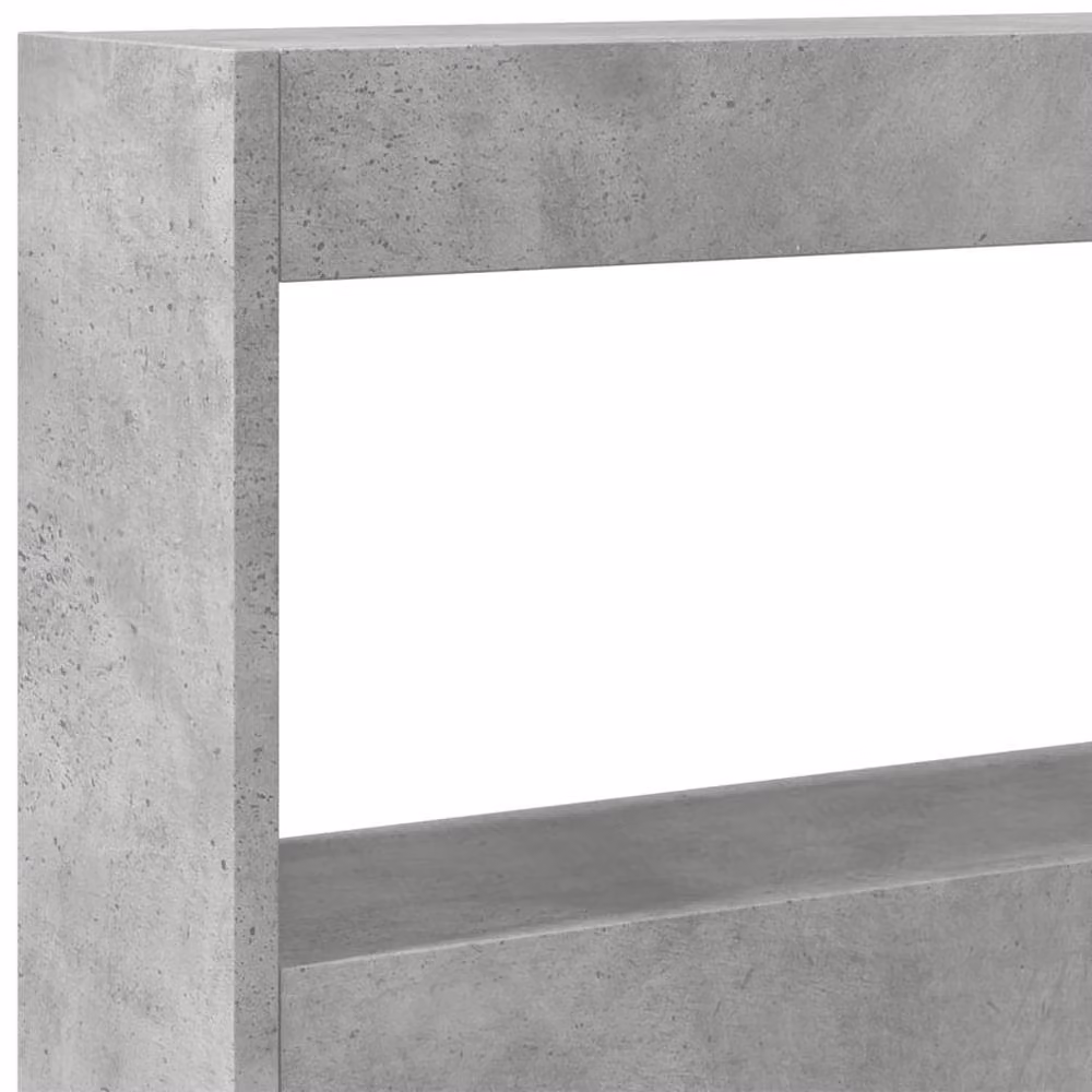 Berkfield Home Modern Headboard Cabinet with Integrated LED Lighting in Concrete Grey, W/D/H: 200 x 17 x 102 cm – 5