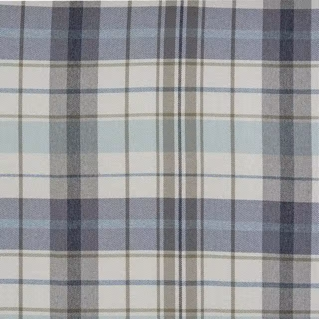 Terrys Nevis Check Fabric in Seafoam and Multicolour Blue for Adults