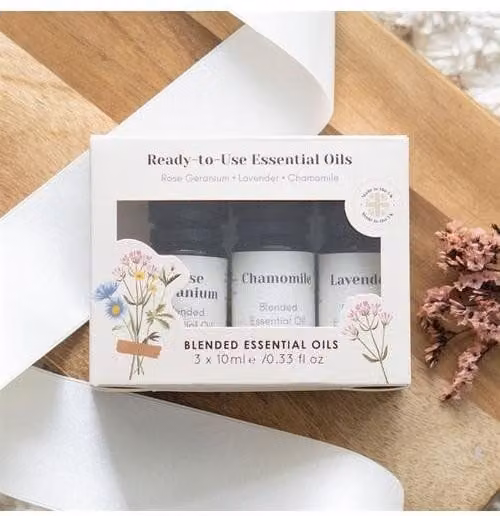 KDMD Set of 3 Natural Floral Blended Essential Oils in White – 1