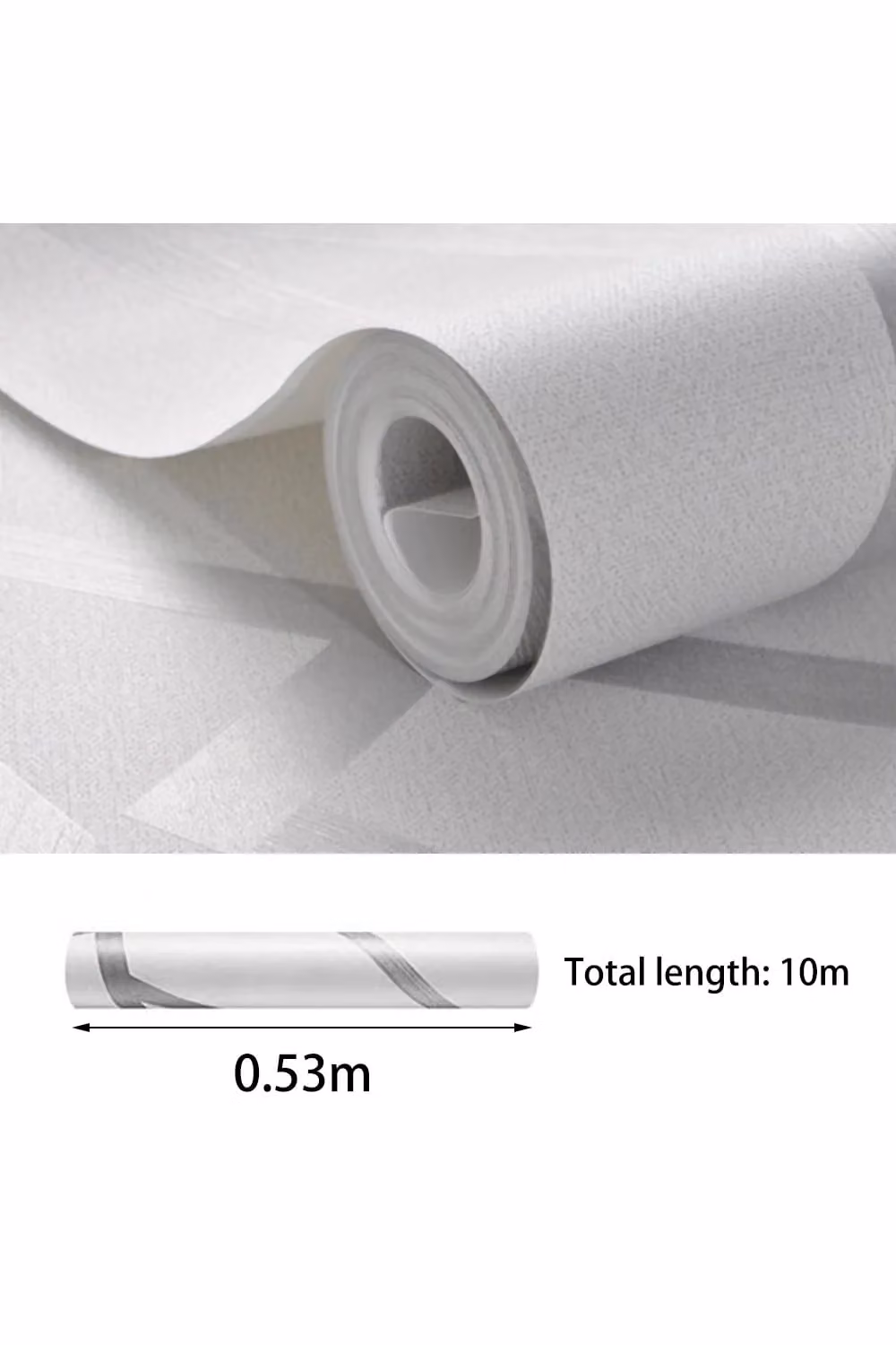 Living and Home Penson Glitter Wallpaper Roll in Grey, Non-Woven Geometric Abstract Design, W/H: 53 cm x 10 m – 2