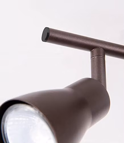 Netlighting FORLIGHT Safran Twin Spotlight in Brown with 2x GU10 Metal Surface Mount Bar – 4
