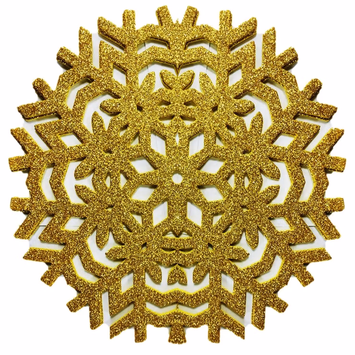 Gr8 Home Set of 2 Gold Glitter Snowflake Christmas Placemats – 2