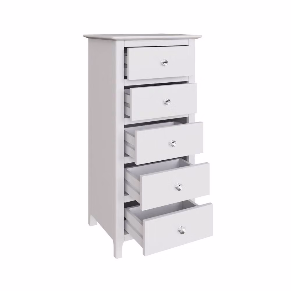 FWStyle Palma White 5 Drawer Chest of Drawers – 2