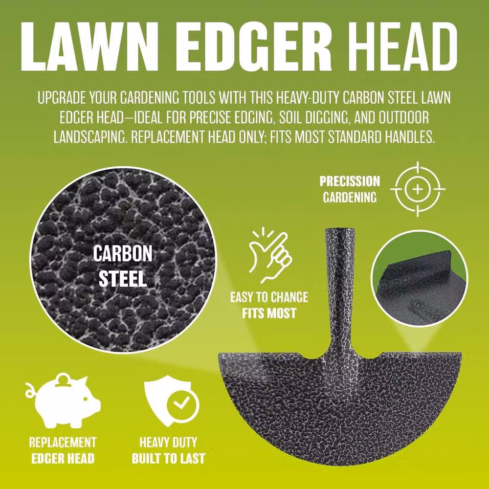 BARGAINS-GALORE Carbon Steel Lawn Edger Head Replacement Tool in Black – 3