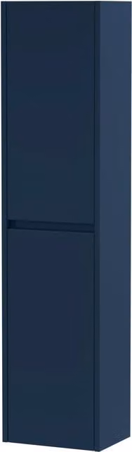 Balterley Square Wall Hung 2 Door Tall Bathroom Unit in Midnight Blue