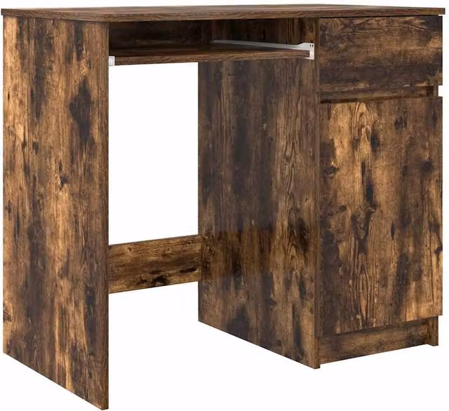 Berkfield Home Writing Desk in Smoked Oak Brown, W: 86 cm, D: 49 cm, H: 76 cm – 1