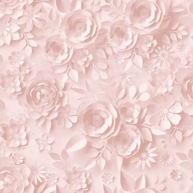 Muriva Botanical Floral Textured Wallpaper in Pink and Beige (Pre-pasted)