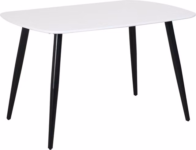 Core Products Ltd Aspen rectangular dining table with white lacquered top