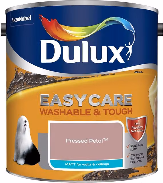 Dulux Easycare Washable and Tough Matt Paint in Pressed Petal Pink