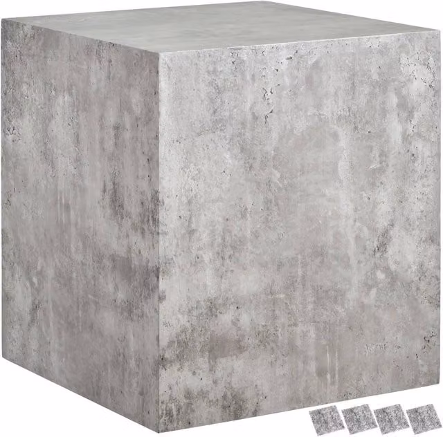 tectake Lasley Coffee Table in Grey Concrete Look, W/D/H: 45 x 45 x 50 cm