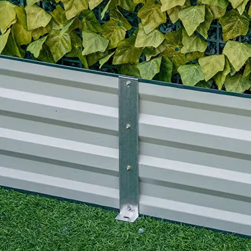 Outsunny Galvanised Steel Raised Garden Bed, Green, W: 241 cm, D: 90.5 cm, H: 30 cm – 5