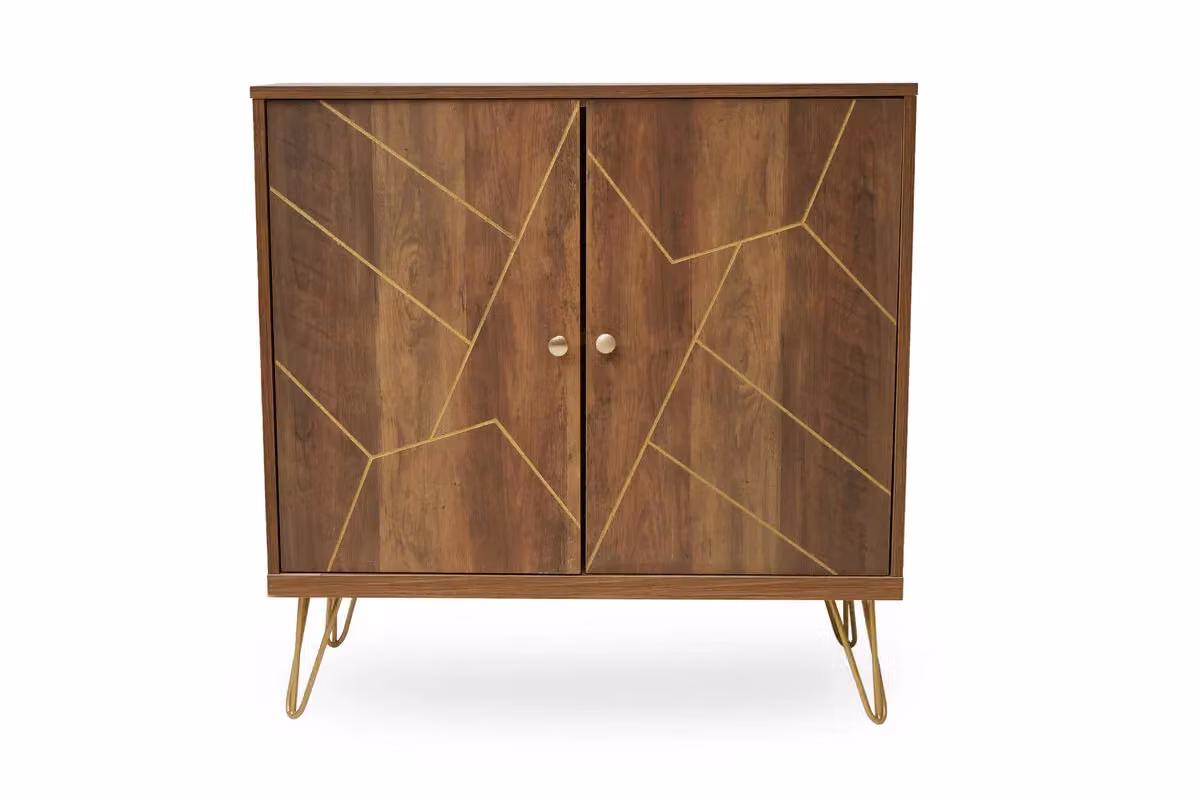 Orsina Two Door Industrial Sideboard Cabinet in Brown, W/D/H: 80 x 39 x 80 cm – 2