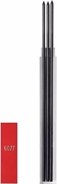 Caran d'Ache Technograph 2mm H Replacement Graphite Leads, 3pcs, Assorted Colours