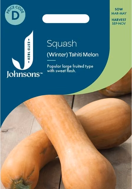 Johnsons Seeds Winter Tahiti Melon Vegetable Seeds, Orange