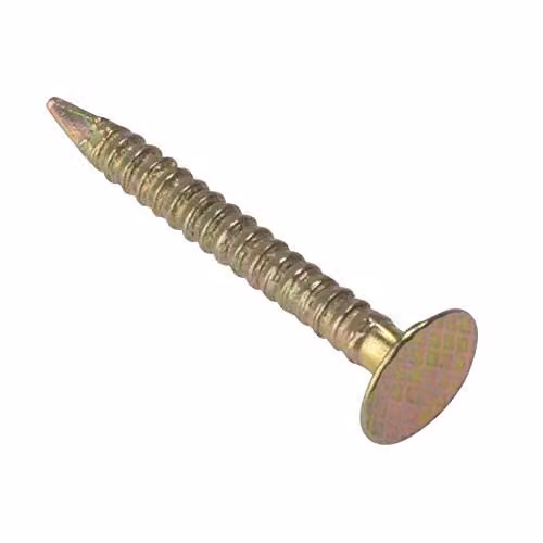 Forgefix Galvanised Steel Broad Flat Plasterboard Nails in Yellow, 2.5 kg