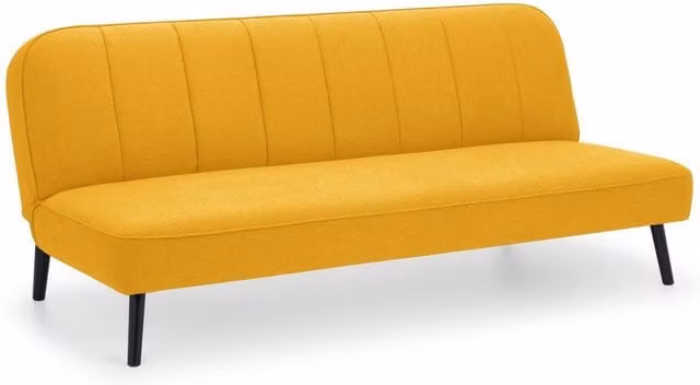 Ashfield Retro Click Clack Sofa Bed in Yellow Fabric
