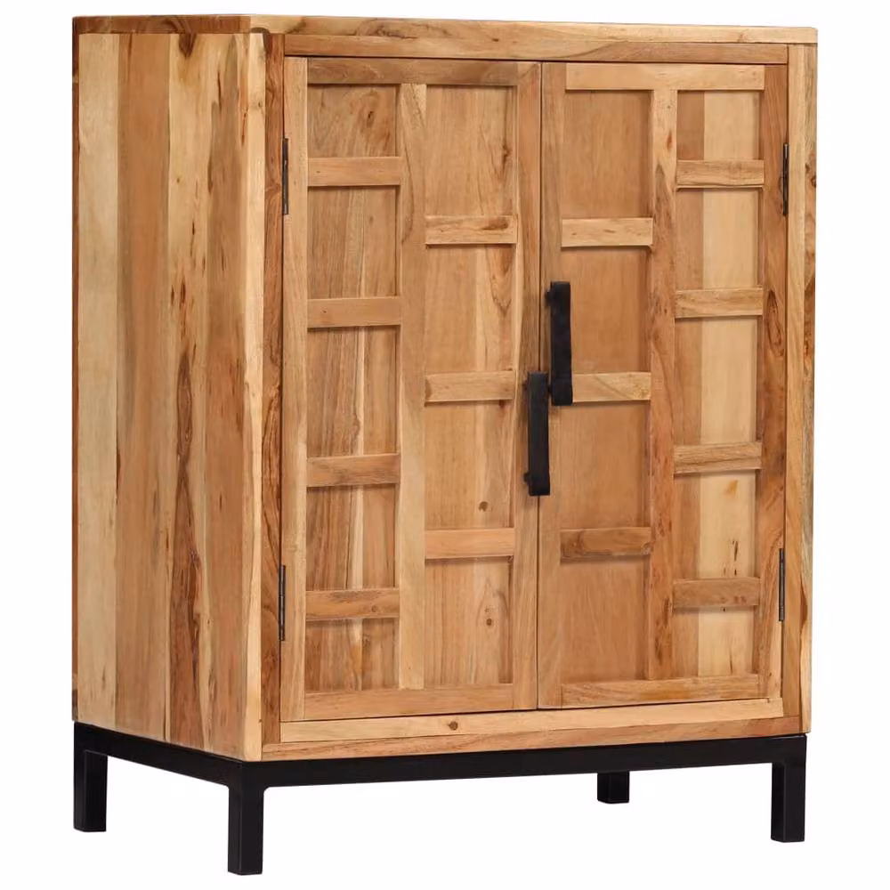 Berkfield Home Industrial Solid Acacia Wood Sideboard, Brown, W/D/H: 60 x 35 x 76 cm – 2