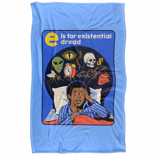 Steven Rhodes Existential Dread Super Soft Fleece Throw Blanket, Multicolour, W/D/H: 91 x 147 cm – 5