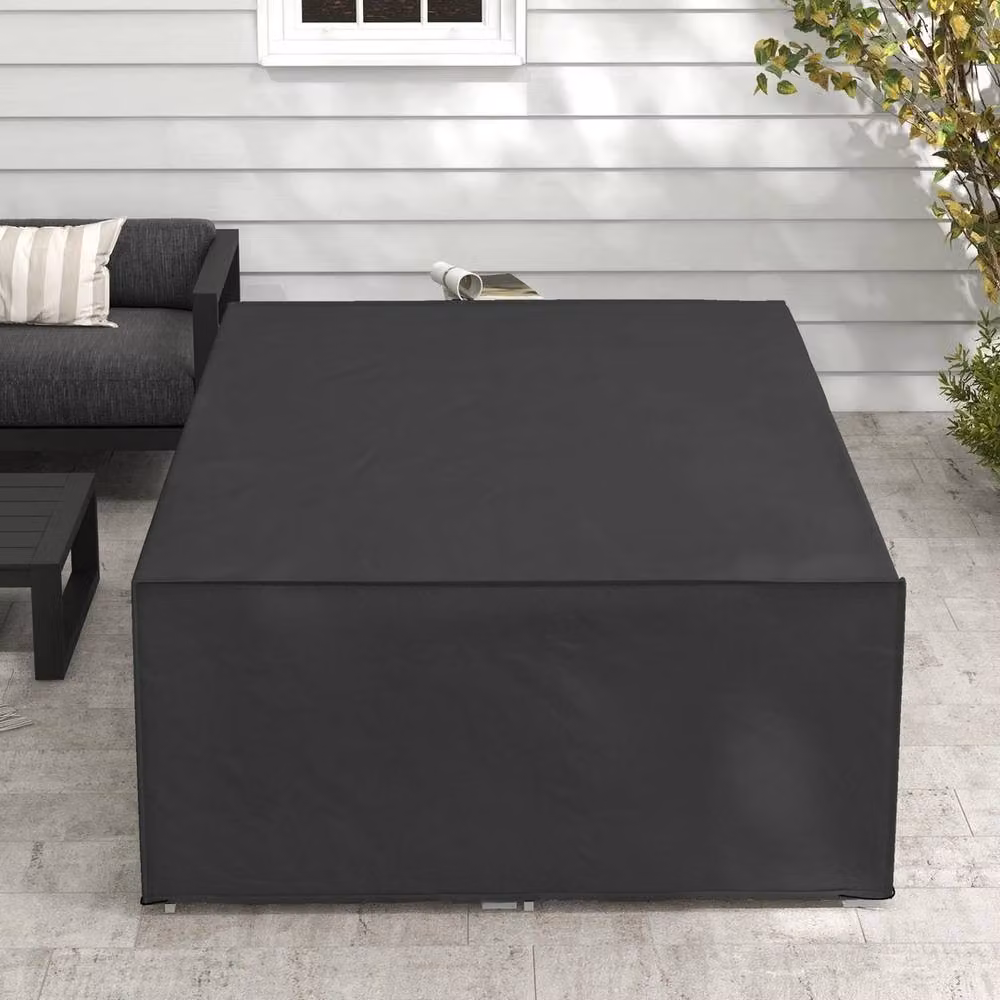 NESTLUNE Waterproof Outdoor Sofa Garden Furniture Cover in Black, W/D/H: 100 x 15 x 15 cm – 4