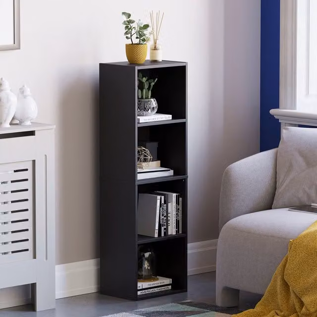 Vida Designs Oxford 4 Tier Cube Bookcase in Black