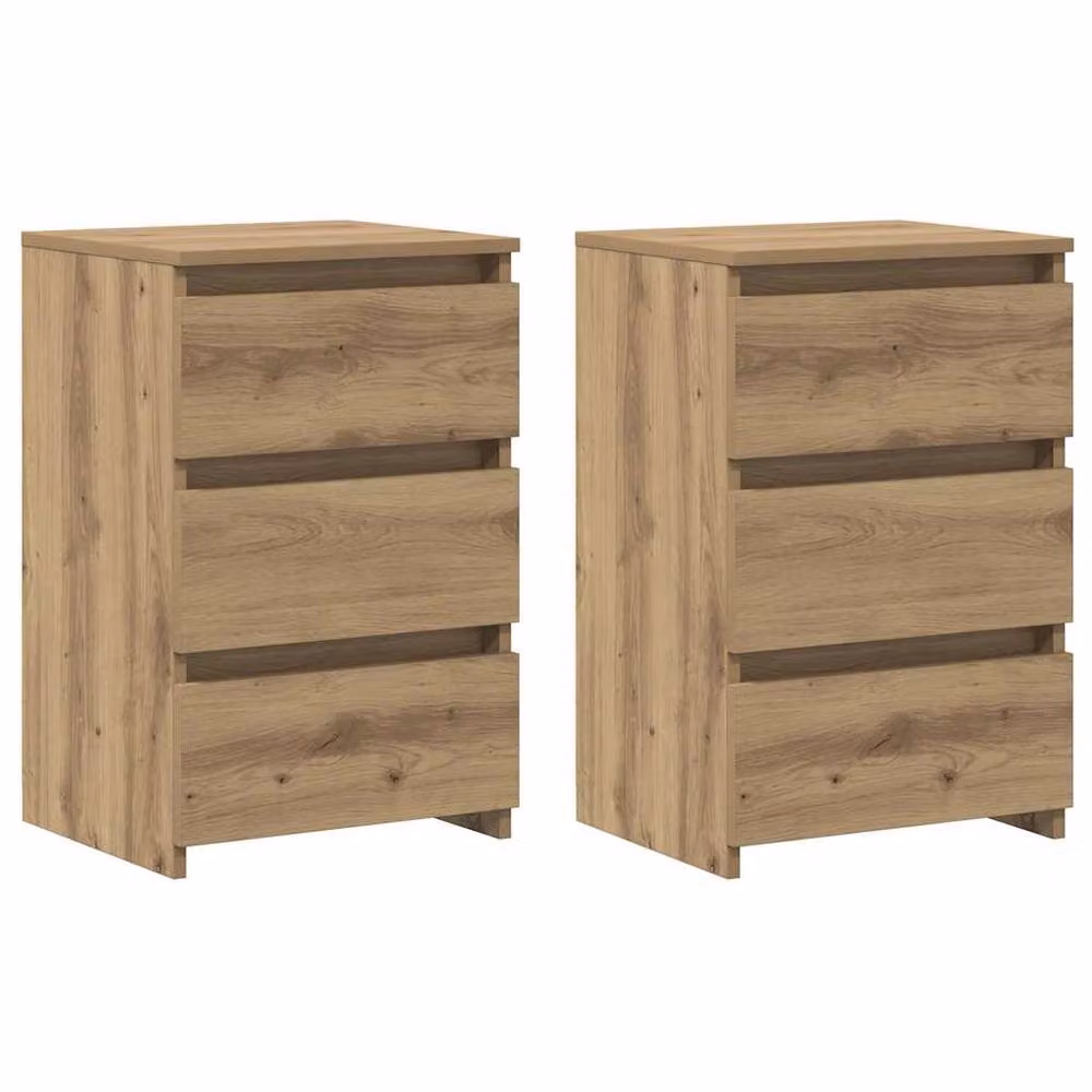 Berkfield Home Elegant Bedside Cabinets, 2 Piece Set in Artisan Oak Brown, W: 40 cm, D: 35 cm, H: 62.5 cm – 4