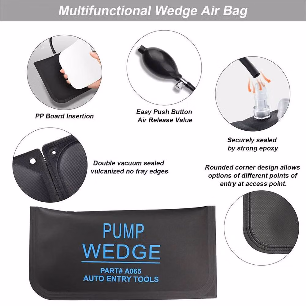 FLAVORA 4-Piece Air Wedge Bags for Window and Auto Repair, Black, W: 520 mm, L: 10000 mm – 3