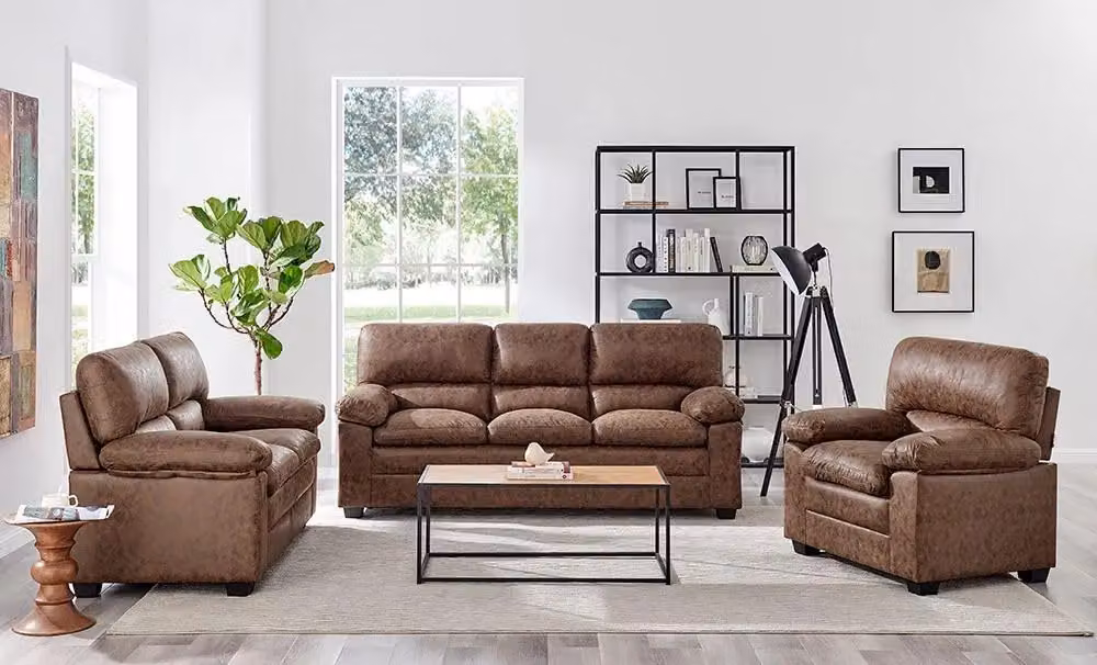 Bravich LTD Oxford Modern 1 Seater Faux Leather Sofa in Brown – 2