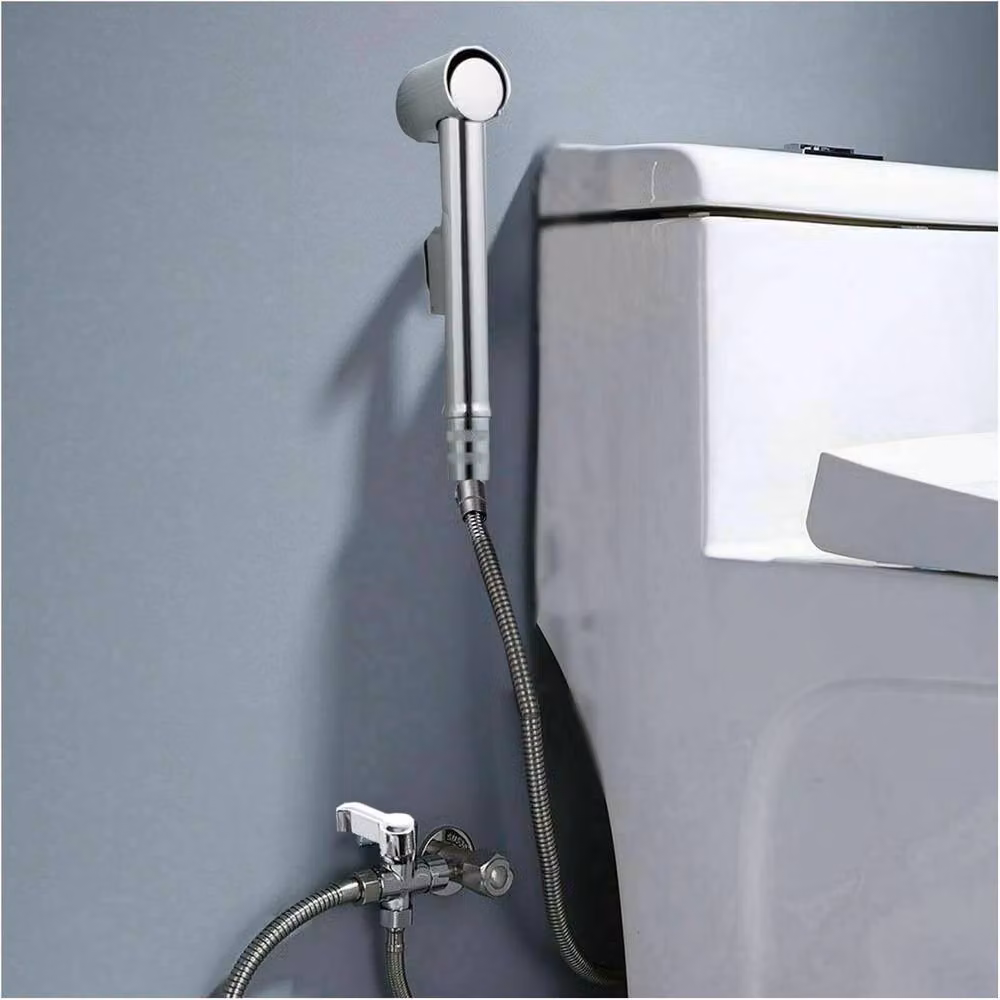 FLAVORA Silver Plastic Faucet Sprayer Sink Hose Attachment Shower Tap – 3