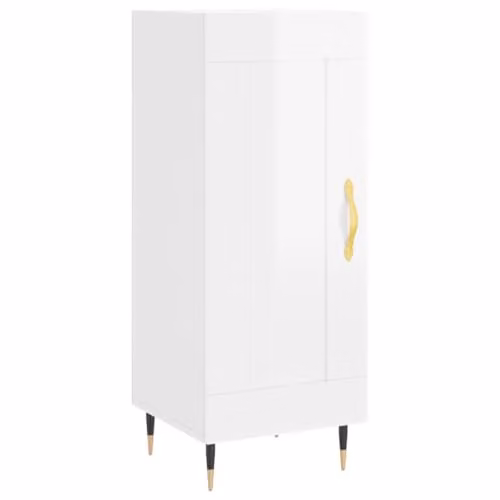 vidaXL Modern High Gloss White Sideboard in Engineered Wood W/D/H: 34.5 x 34.5 x 90 cm – 1