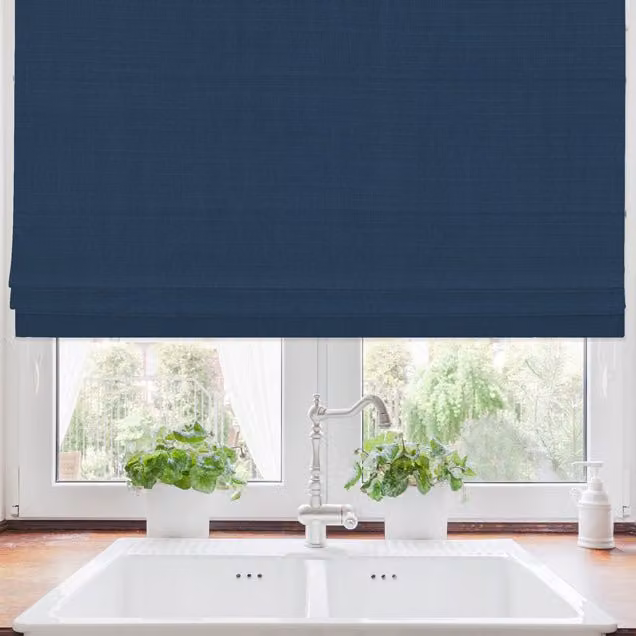 Terrys Oslo Made to Measure Blackout Roman Blind in Blue