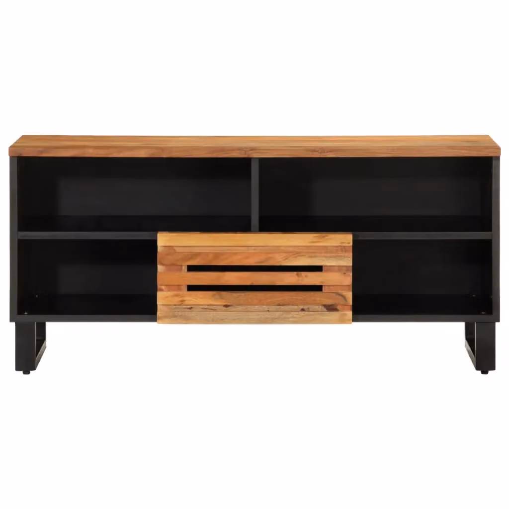 Berkfield Home Industrial Acacia Wood TV Cabinet in Brown, W: 100 cm, D: 34 cm, H: 46 cm – 2