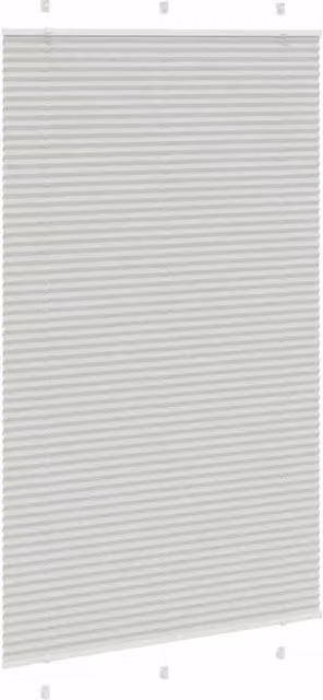 Berkfield Home Single Pleat Fabric Blind in Light Grey, W: 120 cm, H: 200 cm
