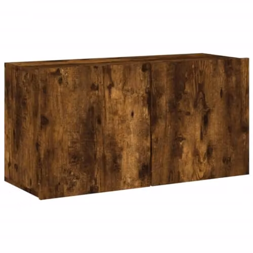 vidaXL Modern Wall-mounted TV Cabinet in Brown, W/D/H: 80 x 30 x 41 cm
