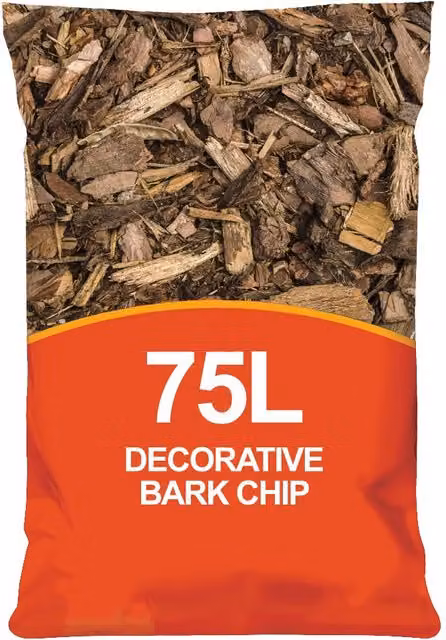 Simpa Decorative Landscape Bark Chipping Mulch, Dark Brown, 75 l – 1