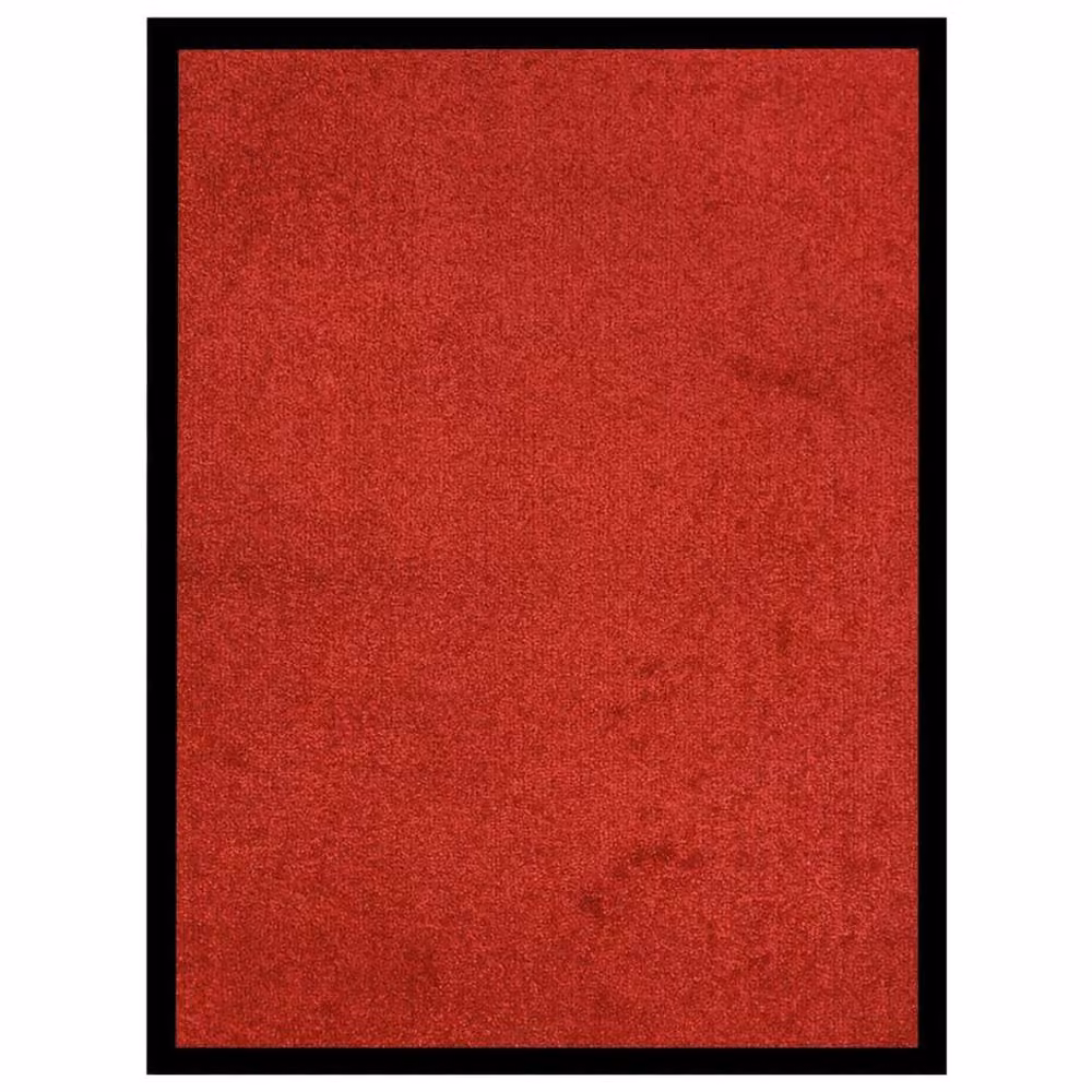 Berkfield Home Red and Black Non-Slip Brushing Doormat, W: 60 cm, D: 40 cm – 2