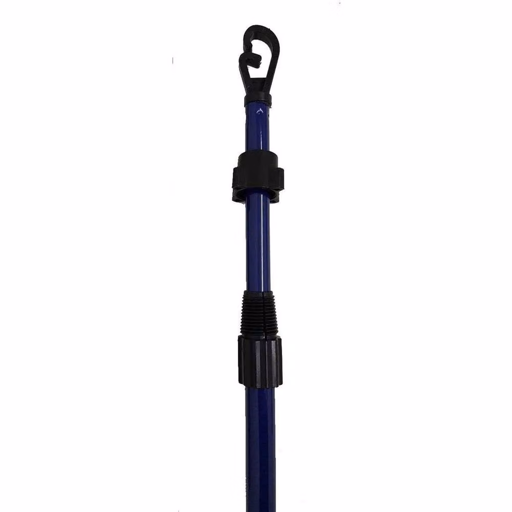 FLAVORA 6-Piece Adjustable Extending Clothes Washing Line Pole in Blue, Made of Galvanised Steel – 2