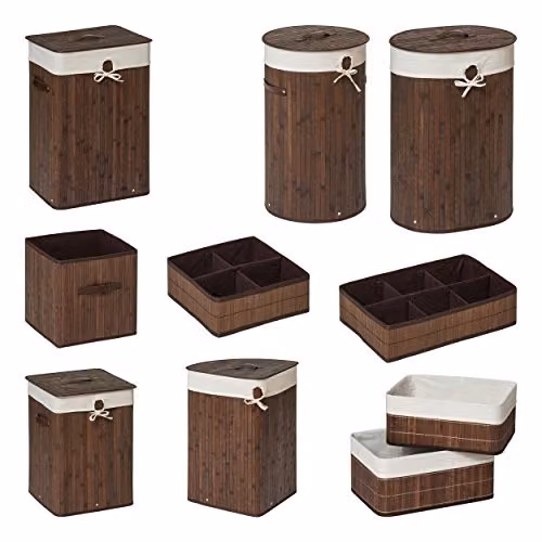 Premier Housewares Kankyo Bamboo Storage Box with 4 Sections, Brown – 2