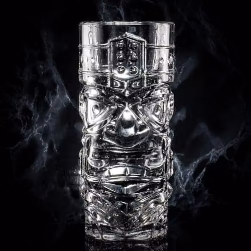 MIXOLOGY Set of 4 Transparent Glass Tiki Tumbler Glasses – 1
