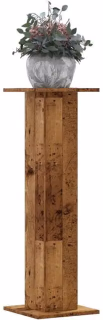 Berkfield Home Set of 2 Rustic Brown Wood Plant Stands, W/D/H: 30 x 30 x 95 cm – 1