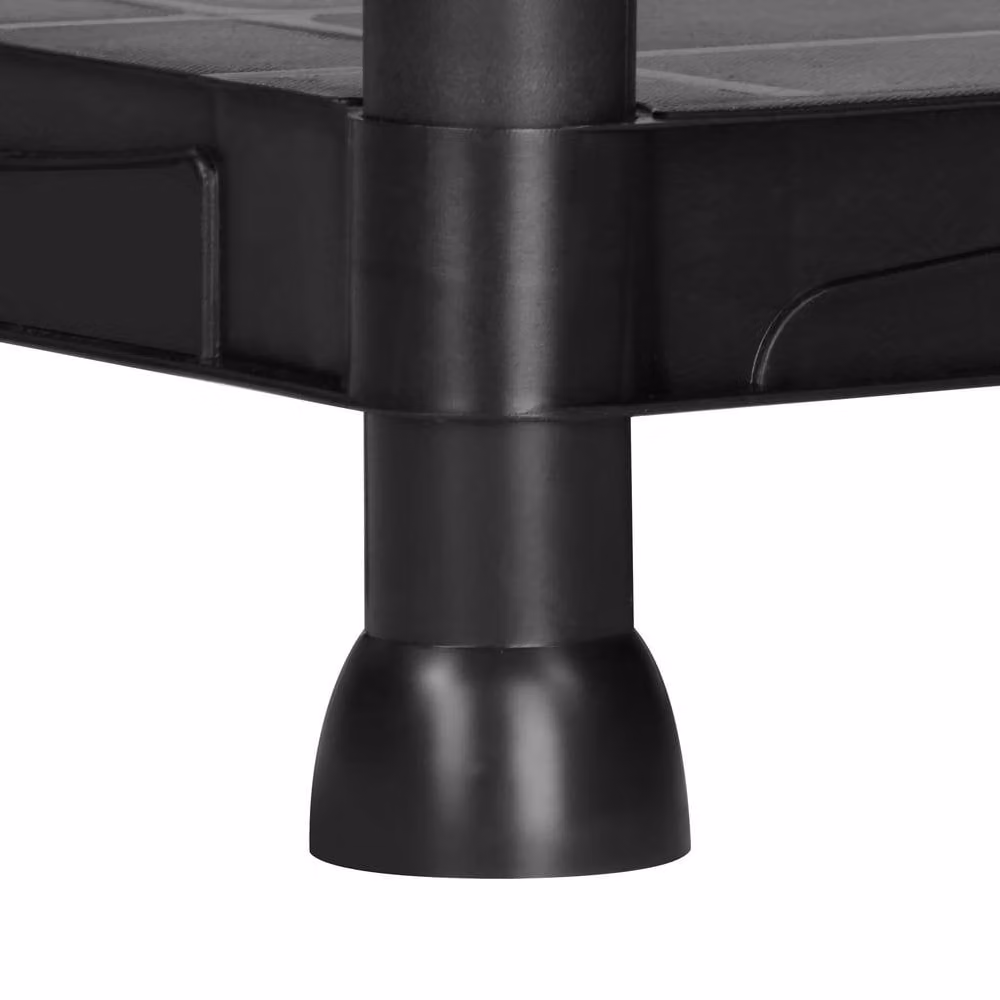 VonHaus 4 Tier Black Wall Mounted Garage and Garden Storage Shelving Units – 6