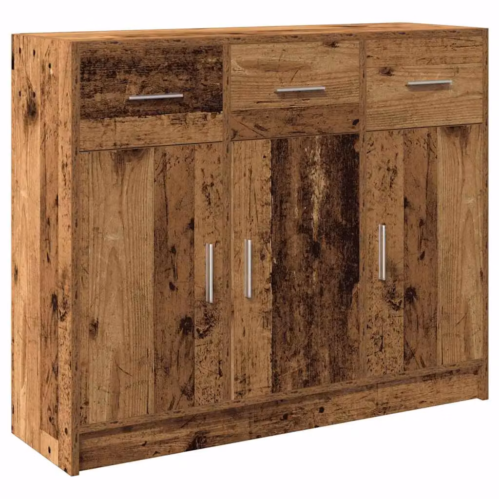 Berkfield Home Old Wood Sideboard in Brown, W/D/H: 91 x 28 x 75 cm – 2