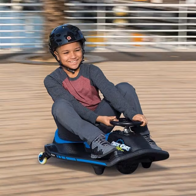 Razor Crazy Cart Shift Electric Go Kart for Kids Aged 6 Plus in Black and Volt Blue