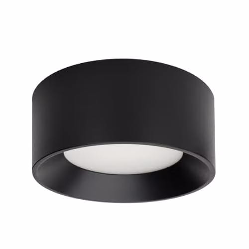 Italux Sirius Modern Cylindrical LED Ceiling Light in Black with CCT 3000K + 4000K